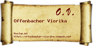 Offenbacher Viorika névjegykártya